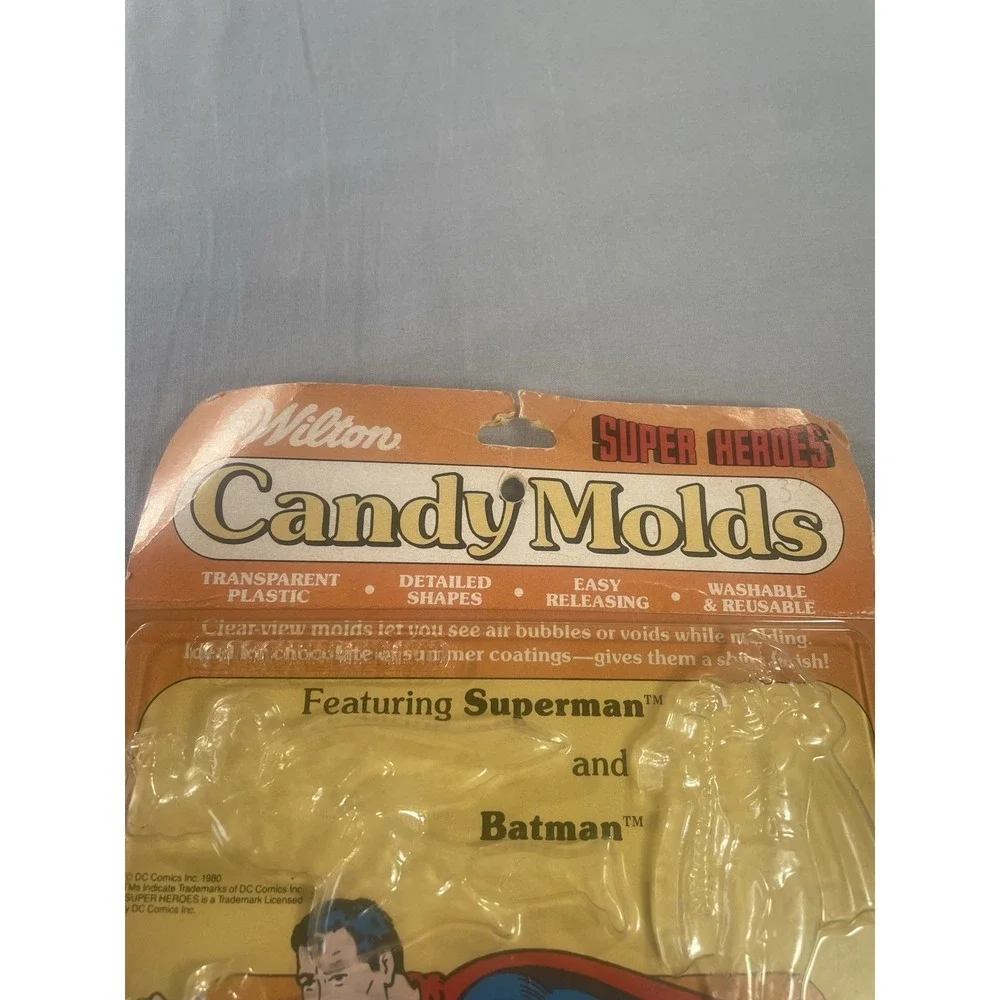 Vintage Wilton Candy Molds DC Superman Batman Super Heroes Original 1980 Comics
